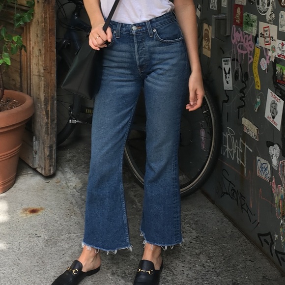 Reformation Wide Leg Crop Denim - Picture 1 of 4